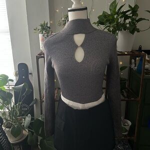 INC International Concepts Metallic Gray Sweater